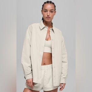 NWT ALO Socialite Shacket in Bone Size Small